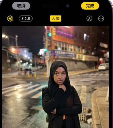 锡林郭勒苹果15服务店分享如何在iPhone15系列机型拍摄照片中添加人像效果 
